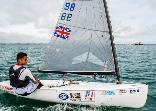 Callum Dixon in Hyeres – U23 Finn World Championship ©  Robert Deaves